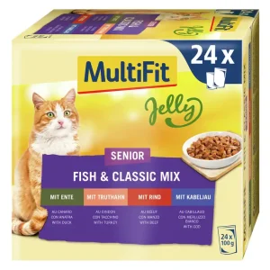 Multifit Senior Jelly Fish/Classic 24x100 g Super-Preis